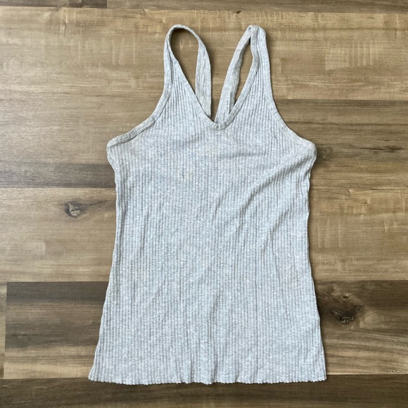 [Nike] Yoga Off Mat Ribbed Tank Top Grey Small - Picture 3 of 9